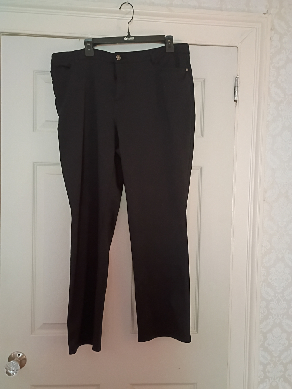 Classic Black Straight-Leg Pants